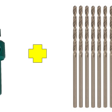 kit Escareador 10x2,5mm + 10 Brocas HSS de 2,5mm