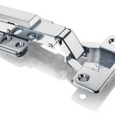 Dobradiça 35mm Pistão Clip On Inox Reta