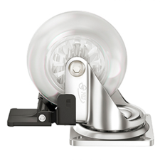 Rodízio Gel Incolor 100mm Com Freio