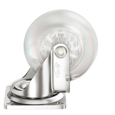 Rodízio Gel Incolor 100mm Sem Freio