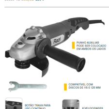 Esmerilhadeira Angular 5” 1050W RAZI